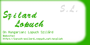 szilard lopuch business card